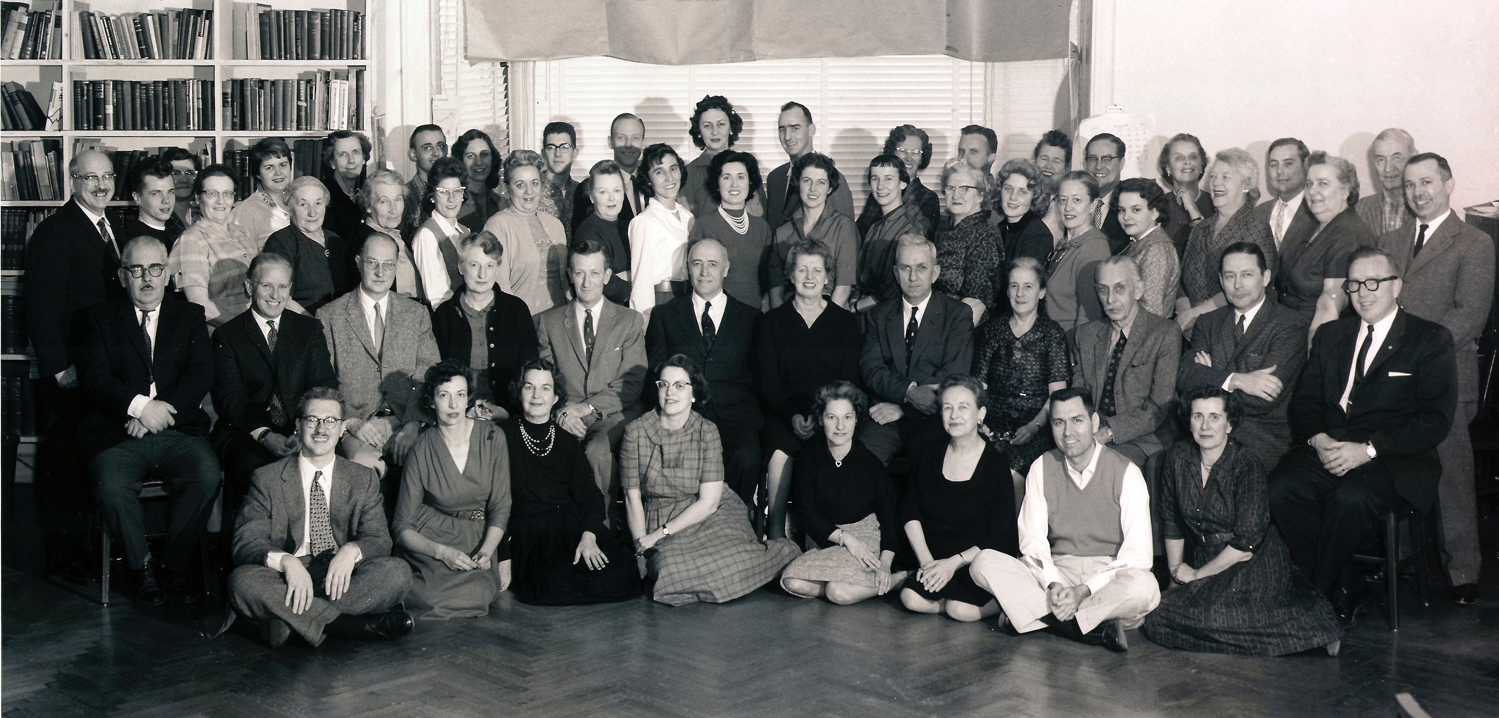 E.C. Harwood and his wife Helen with the 1962 AIER staff.