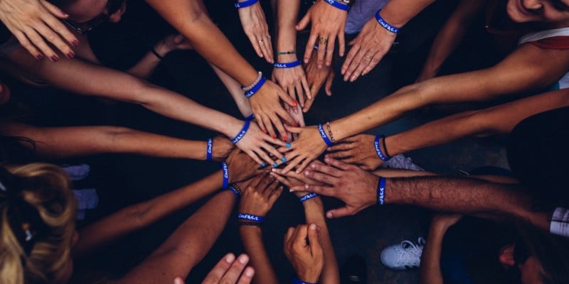 working together