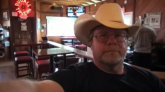 happy cowboy hat, bar