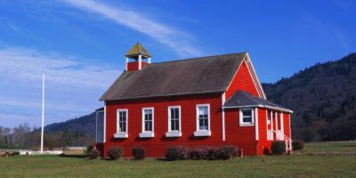 red school house