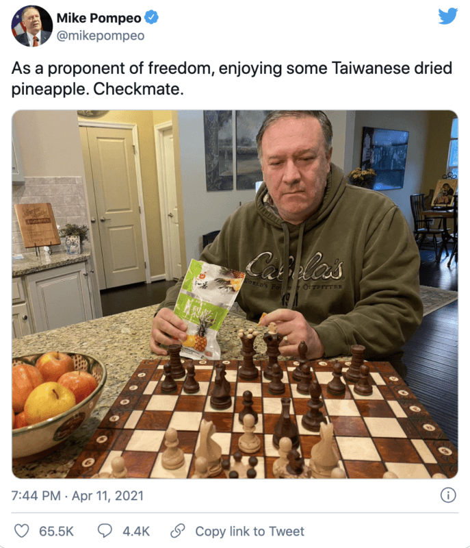 mike pompeo chinese pineapples
